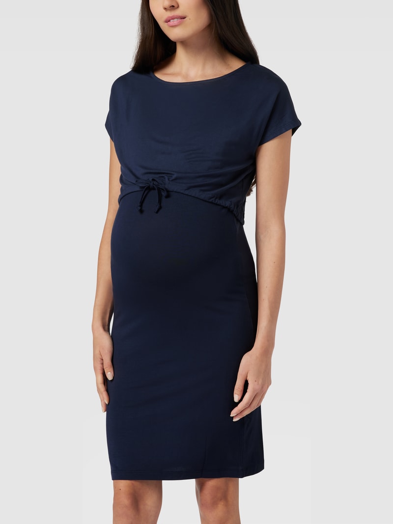 Umstands-Kleid in Layering-Optik in marineblau