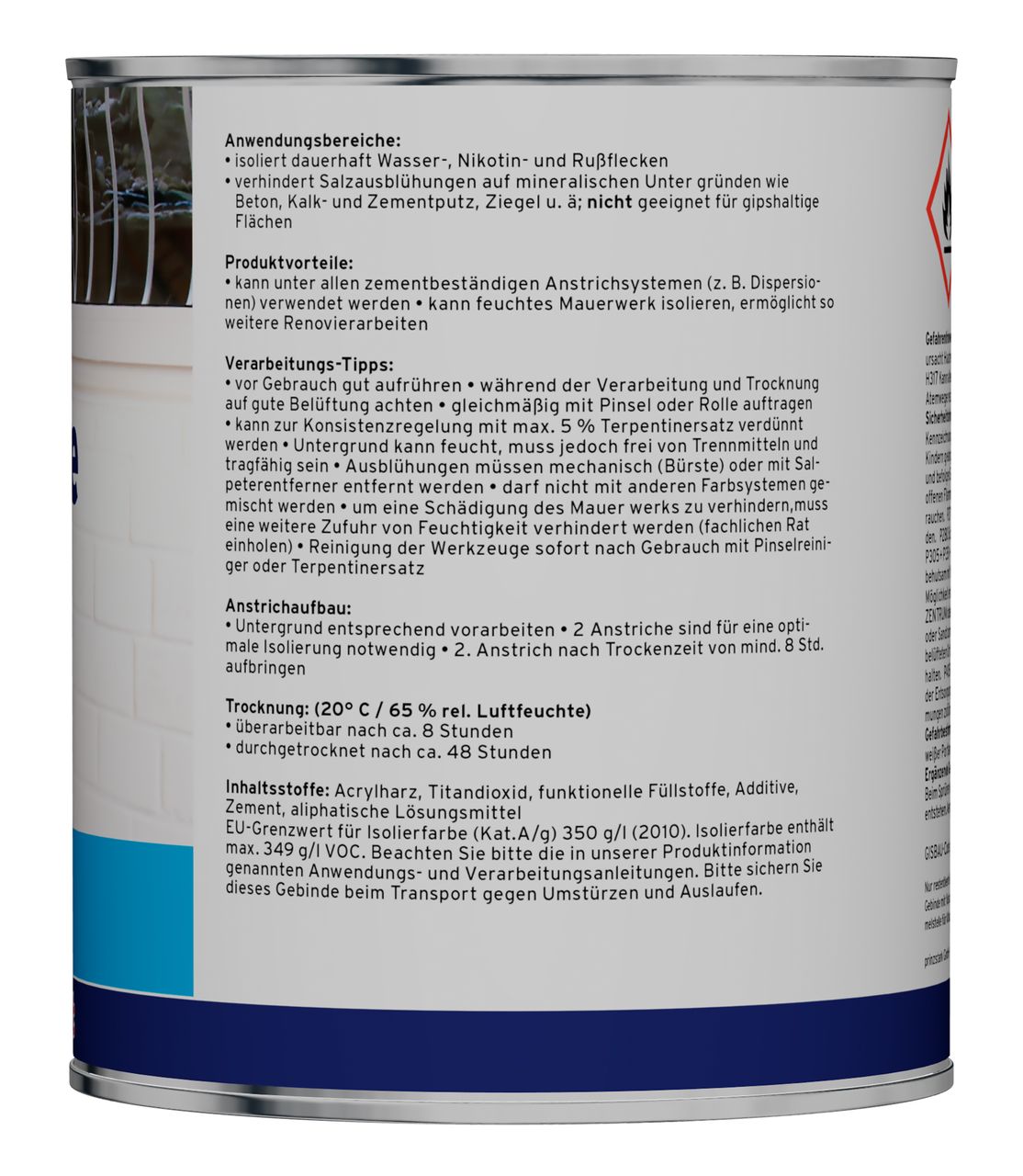 Plid Premium Isolierfarbe LH Niktoinfarbe Deckanstrich Nikotinsperre Set Weiß