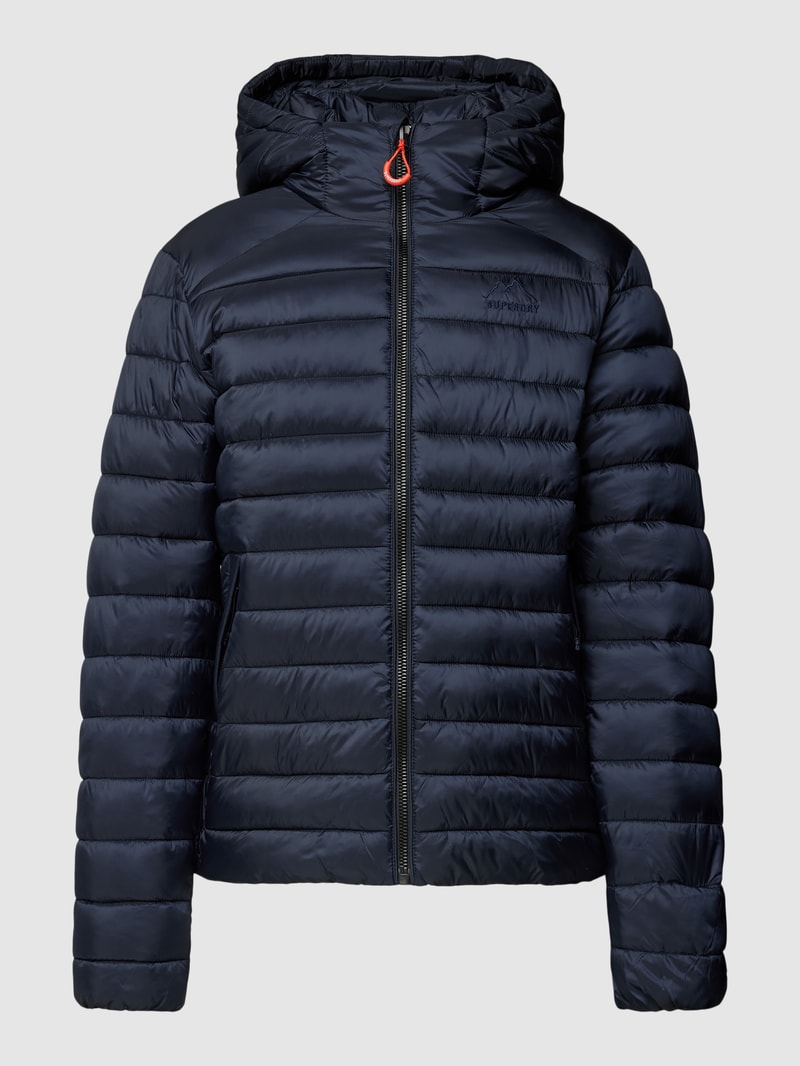 Steppjacke mit Logo-Stitching Modell 'Fuji Sport' in marineblau