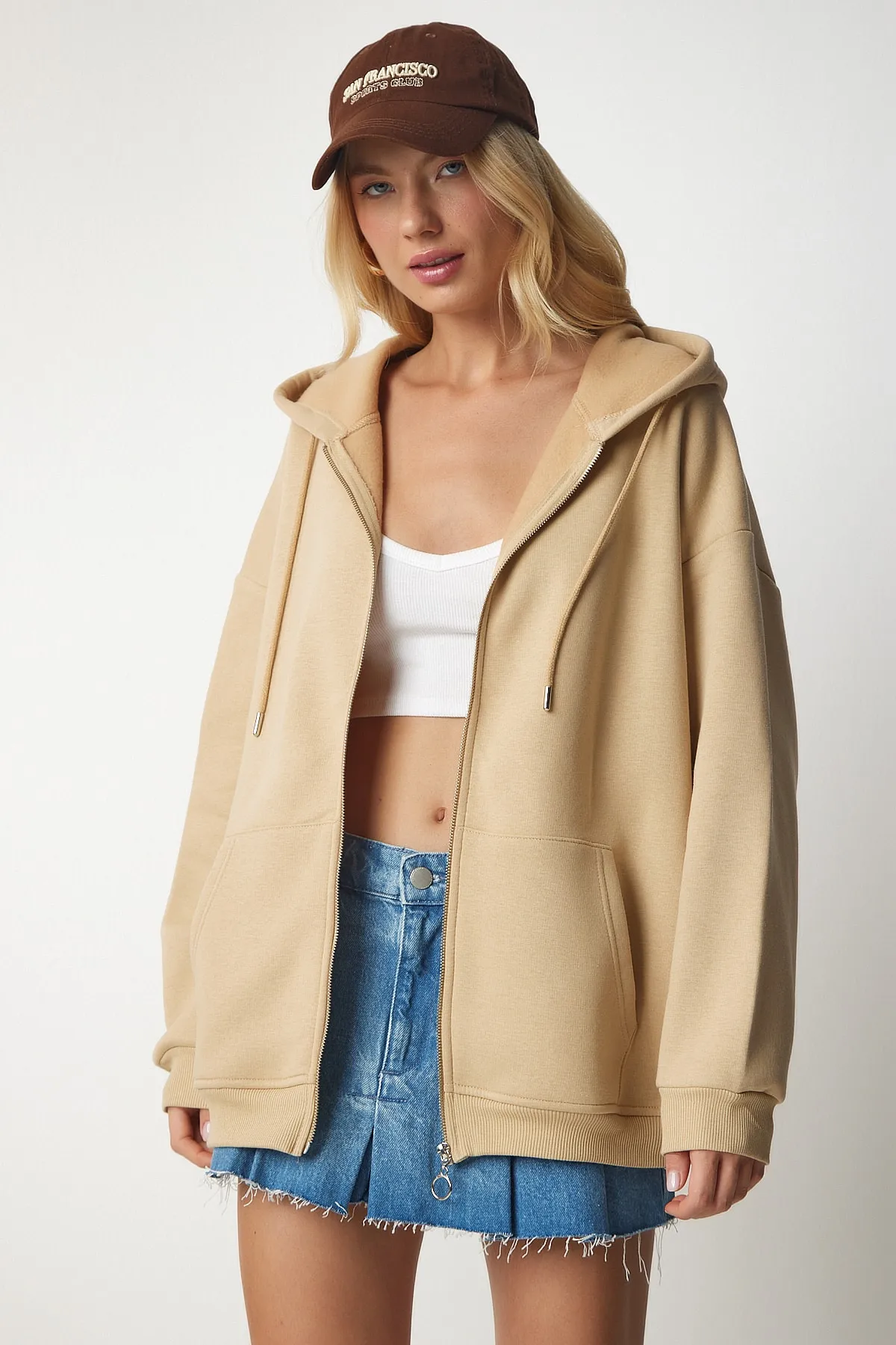 Happiness İstanbul  Sweatshirt - Braun - Oversized