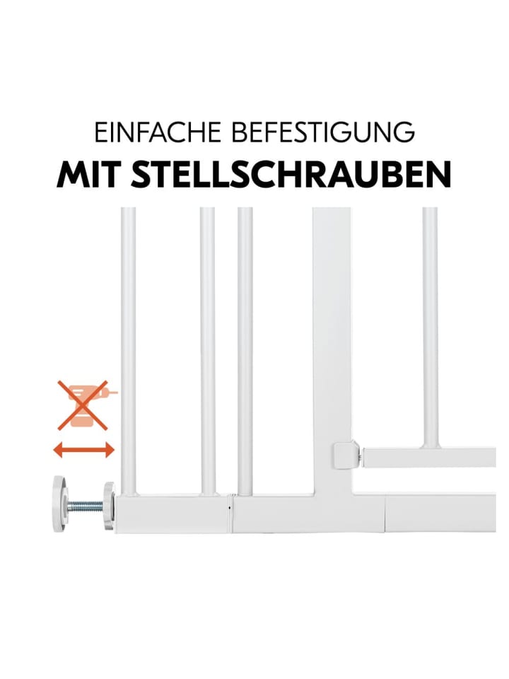 Hauck Türschutzgitter inkl. Verlängerung Open N Stop 2 (75-80 in weiss günstig kaufen onesize