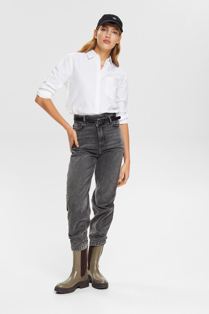 Baumwollbluse mit Tasche