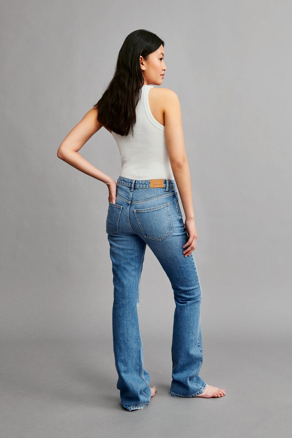 Full length flare jeans