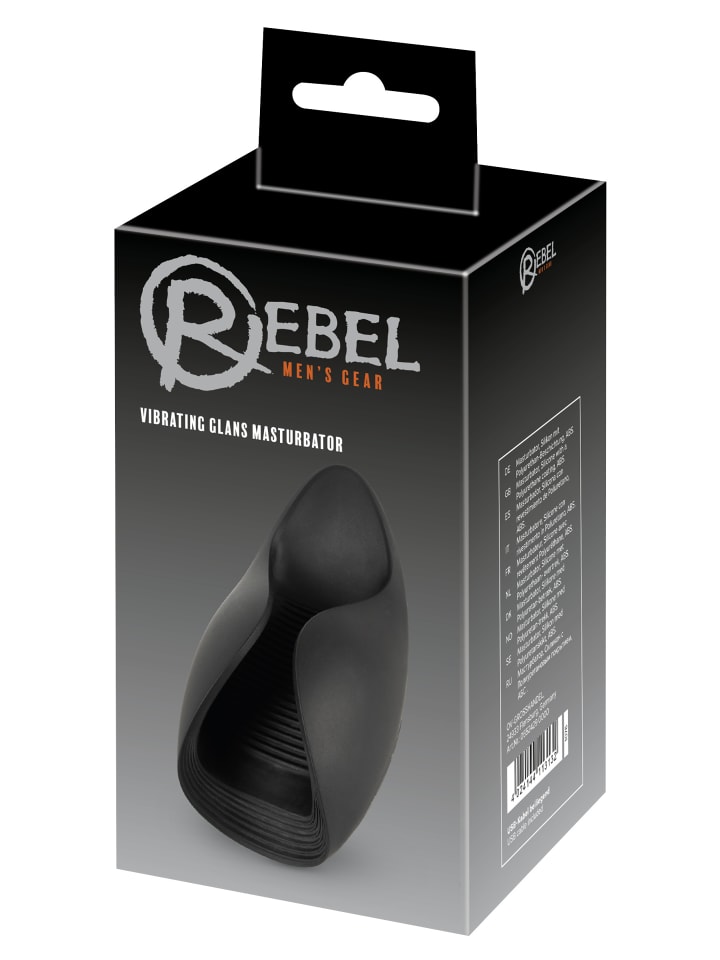 Rebel Masturbator Vibrating Glans Masturbator in schwarz günstig kaufen 13 cm