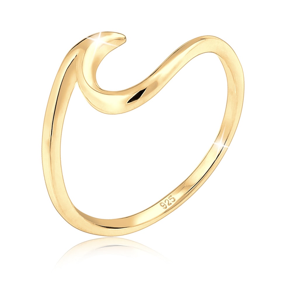 Elli Elli Bague Femmes Vagues Plage Maritime en Argent Sterling 925 Bague
