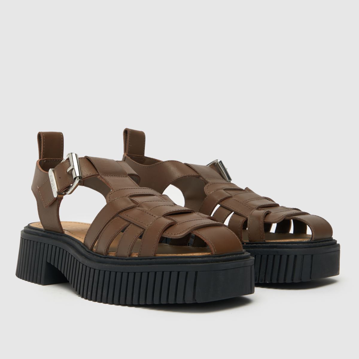 ASRA – Bruna persikofärgade sandaler