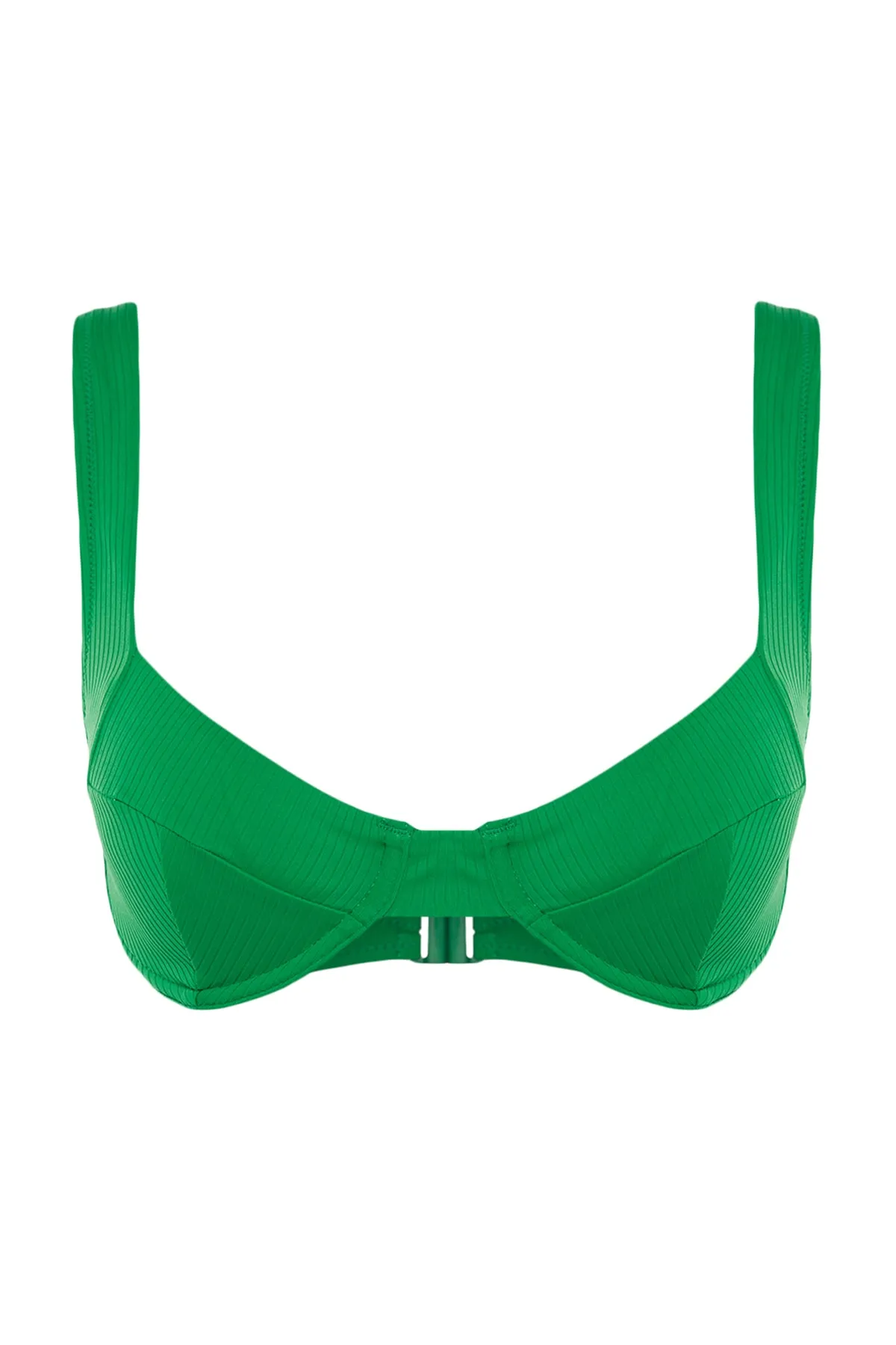 Trendyol Collection  Grünes strukturiertes Bügel-Bikinioberteil TBESS21BU0017