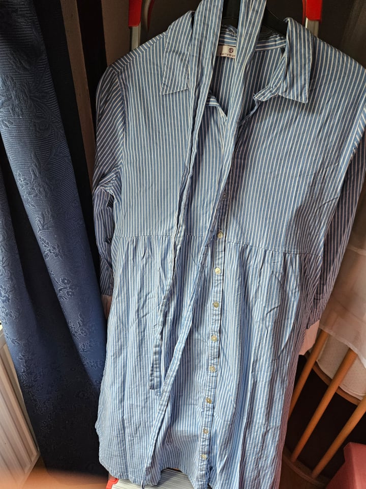 bellybutton Stillkleid in Hellblau/ Weiß günstig kaufen 42