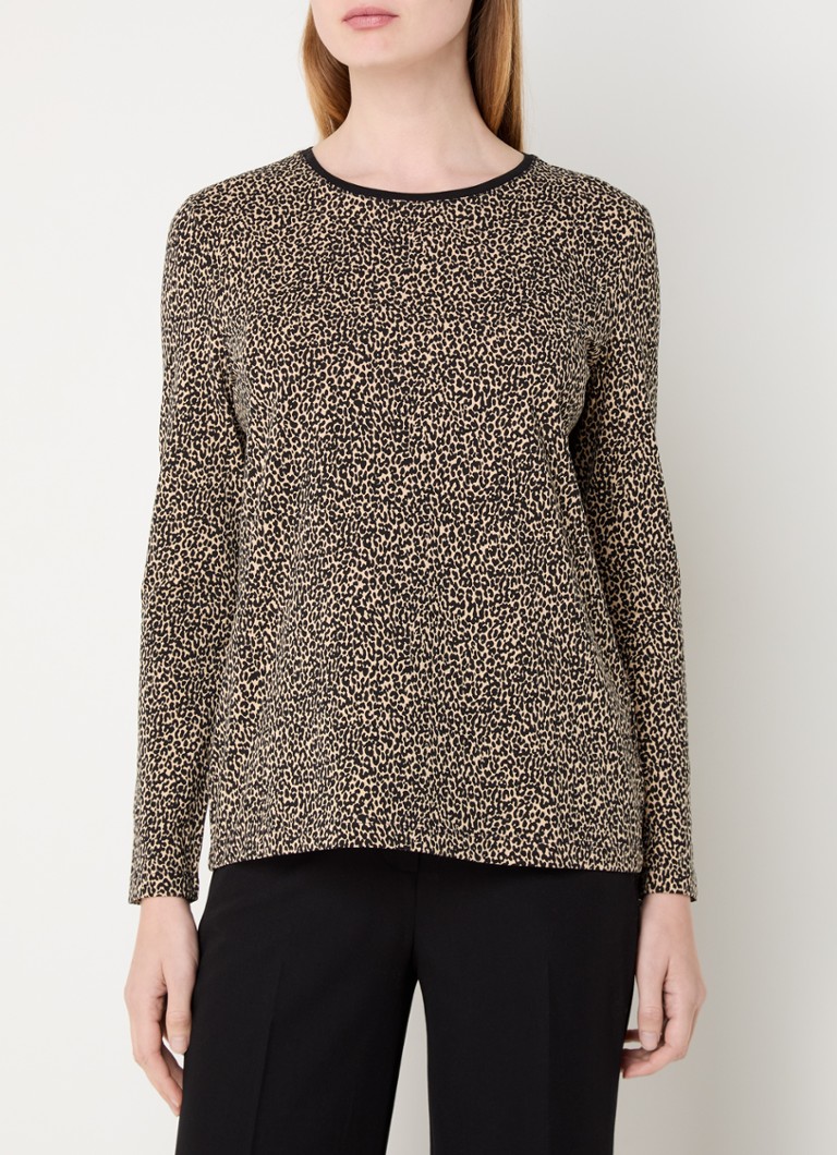 Camicia a maniche lunghe Gerry Weber in misto cotone biologico con stampa leopardata