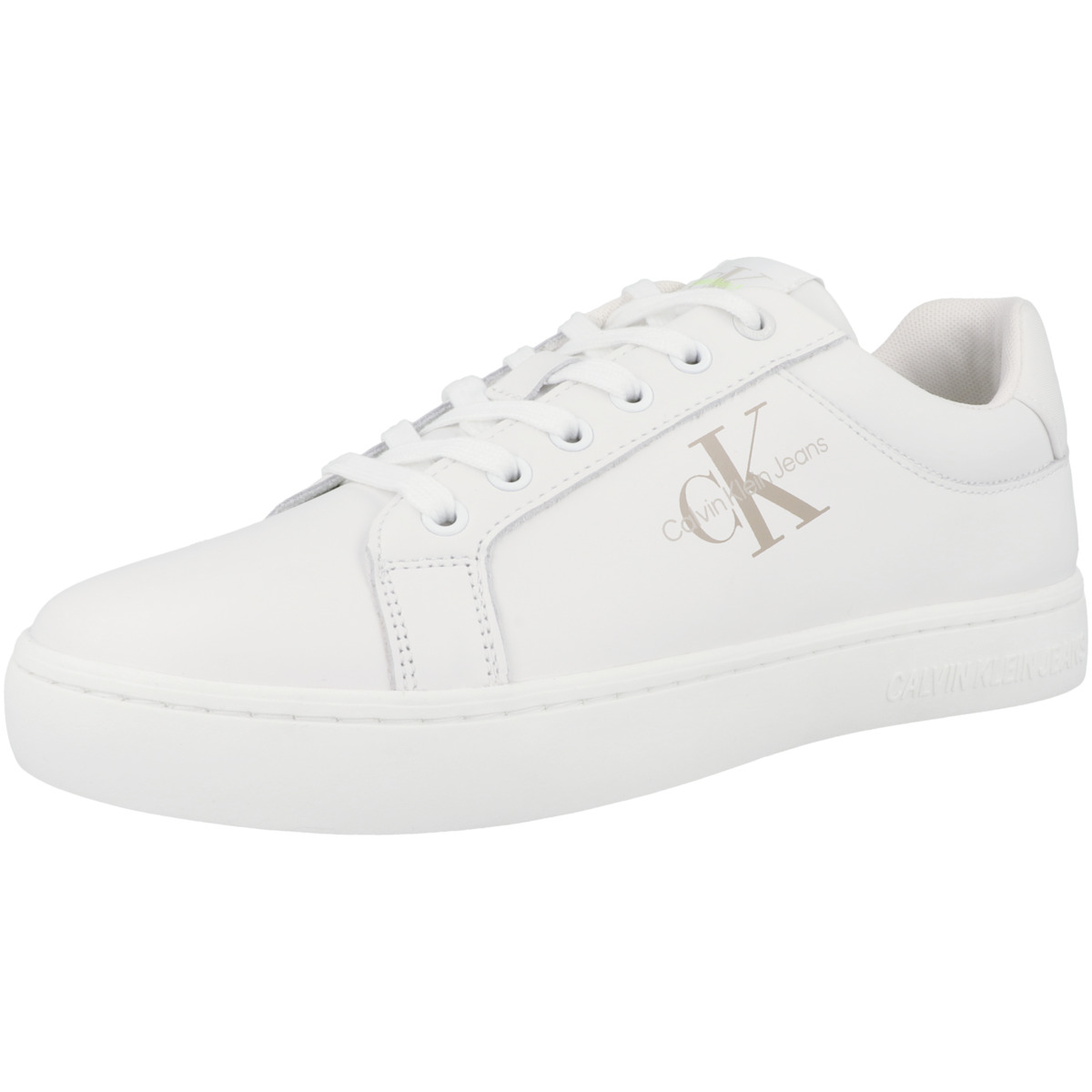 Calvin Klein Jeans Classic Cupsole Fluo Contrast Sneaker Low weiss