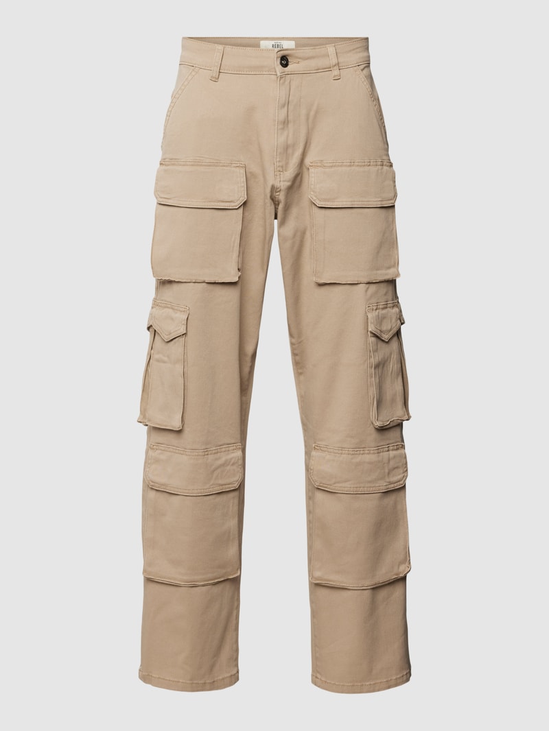 Cargohose im Stufen-Look Modell 'CLARK' in beige