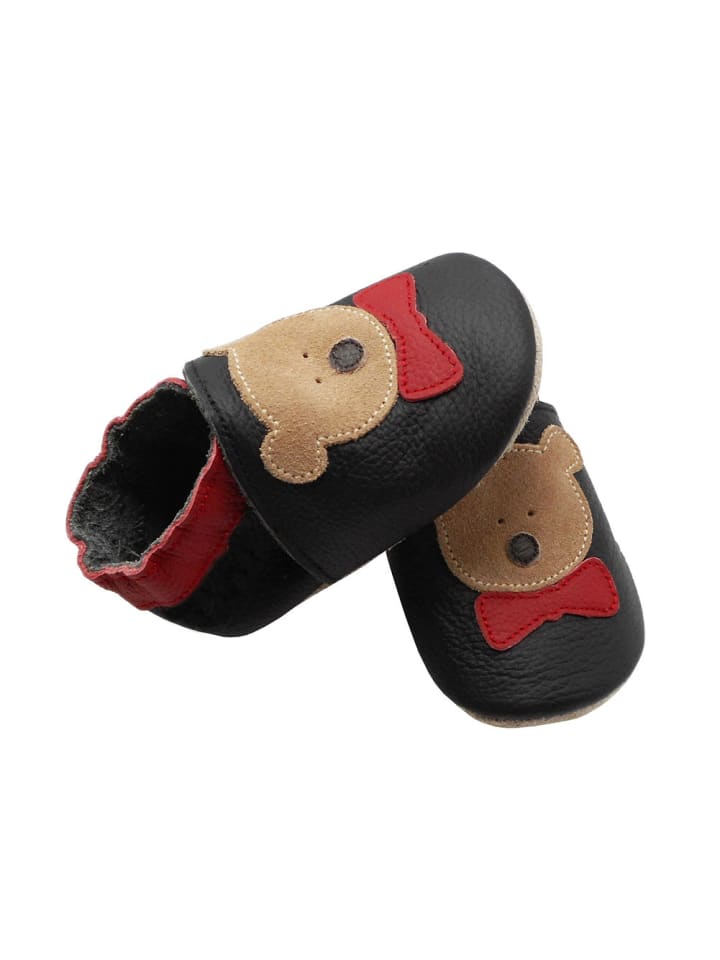 Yalion Leder-Krabbelschuhe 