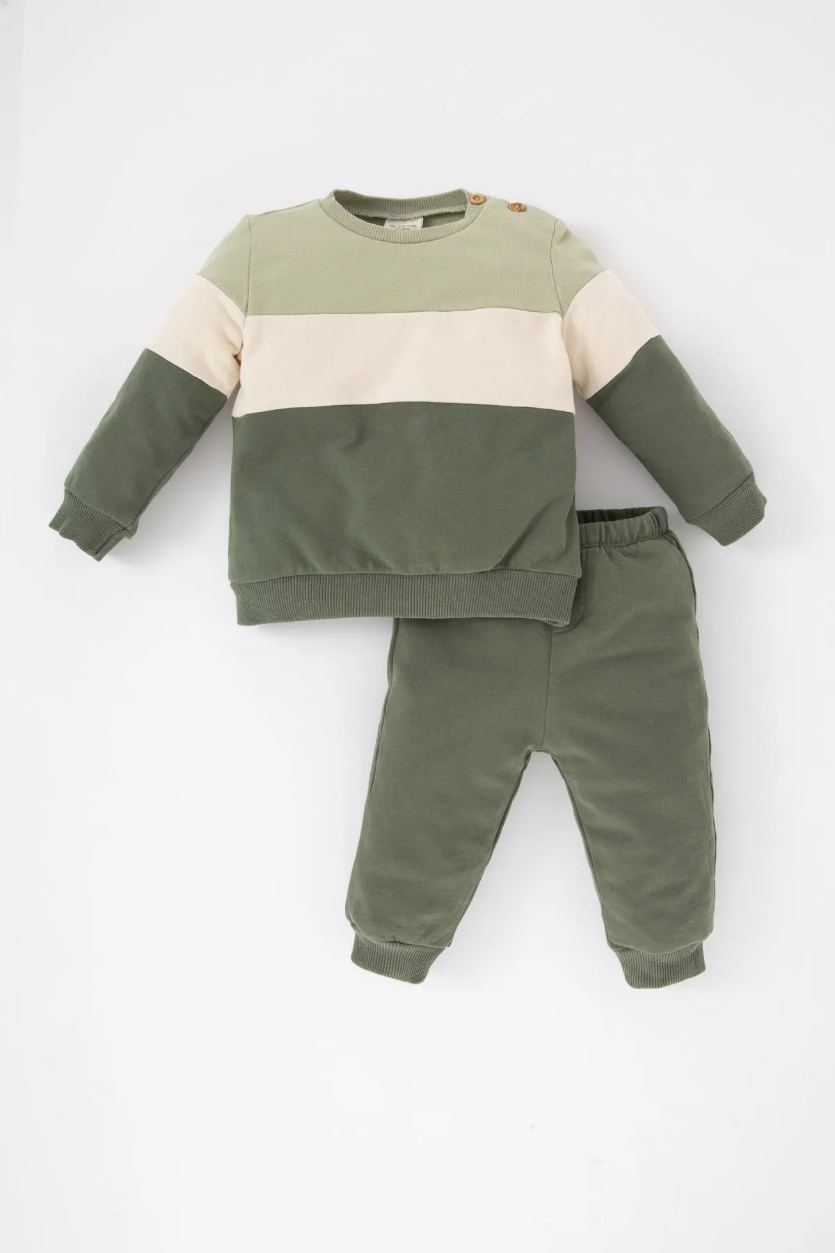 DeFacto  Zweiteiliges Set mit weicher flauschiger Sweatshirt-Trainingshose für Babys und Jungen