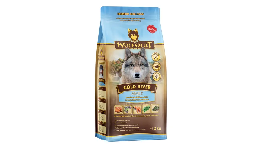Wolfsblut Hundetrockenfutter Cold River Forelle & Süßkartoffel 2 kg
