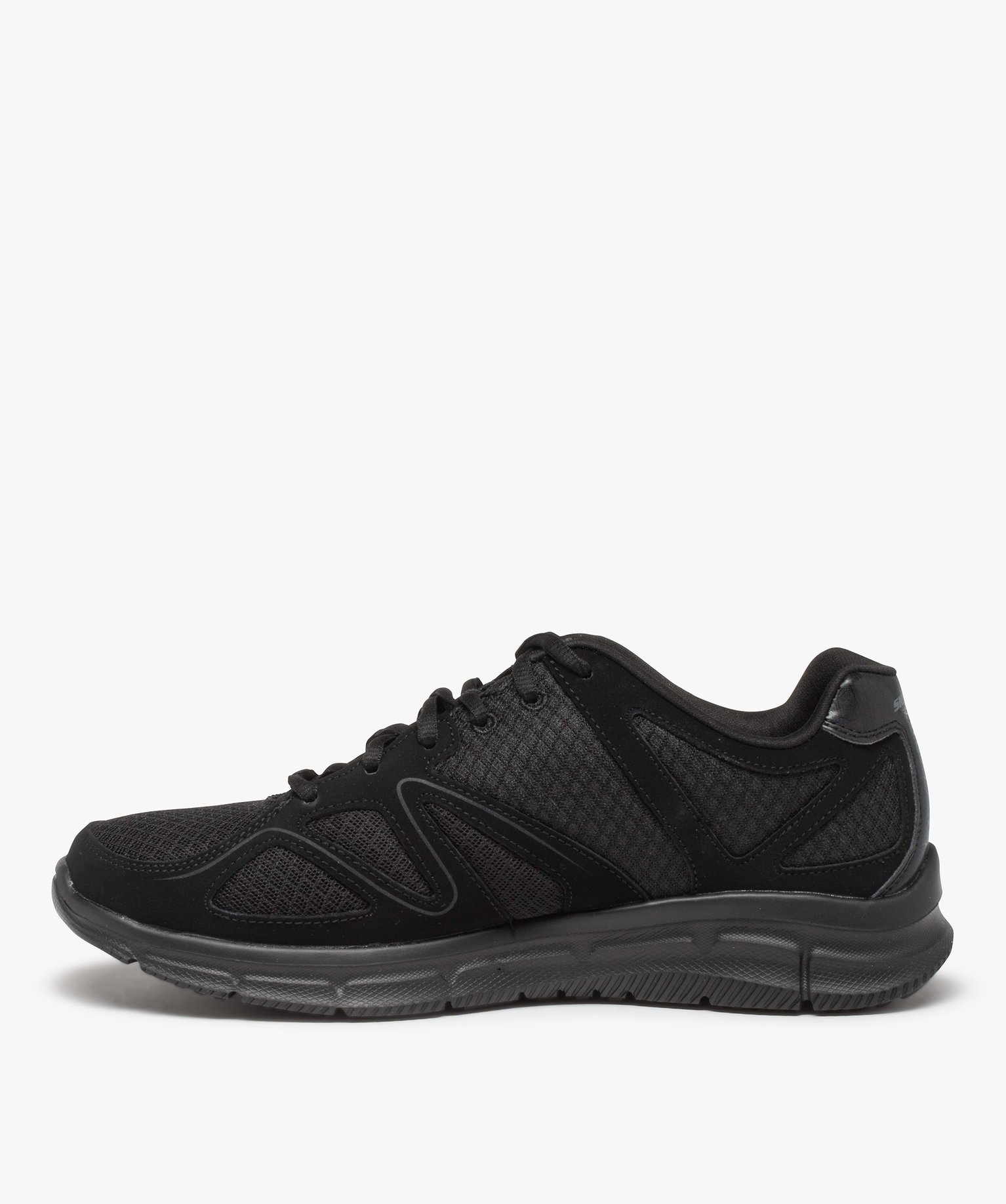 Baskets homme running unies dessus mesh – Skechers noir | GEMO