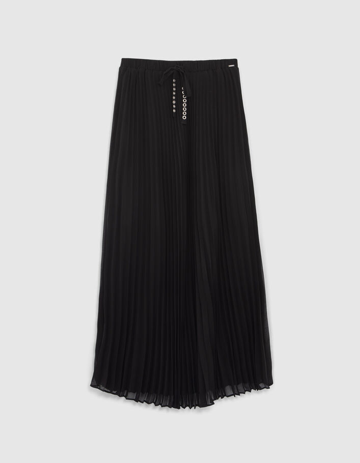 Jupe noire plissée femme