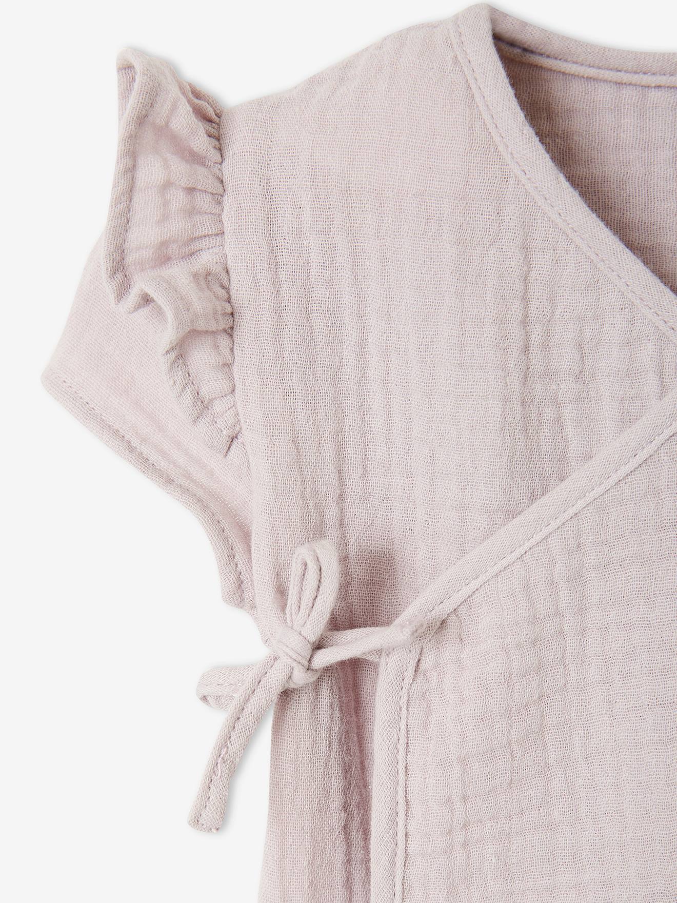 Vertbaudet Baby Wickeljacke aus Musselin - violett