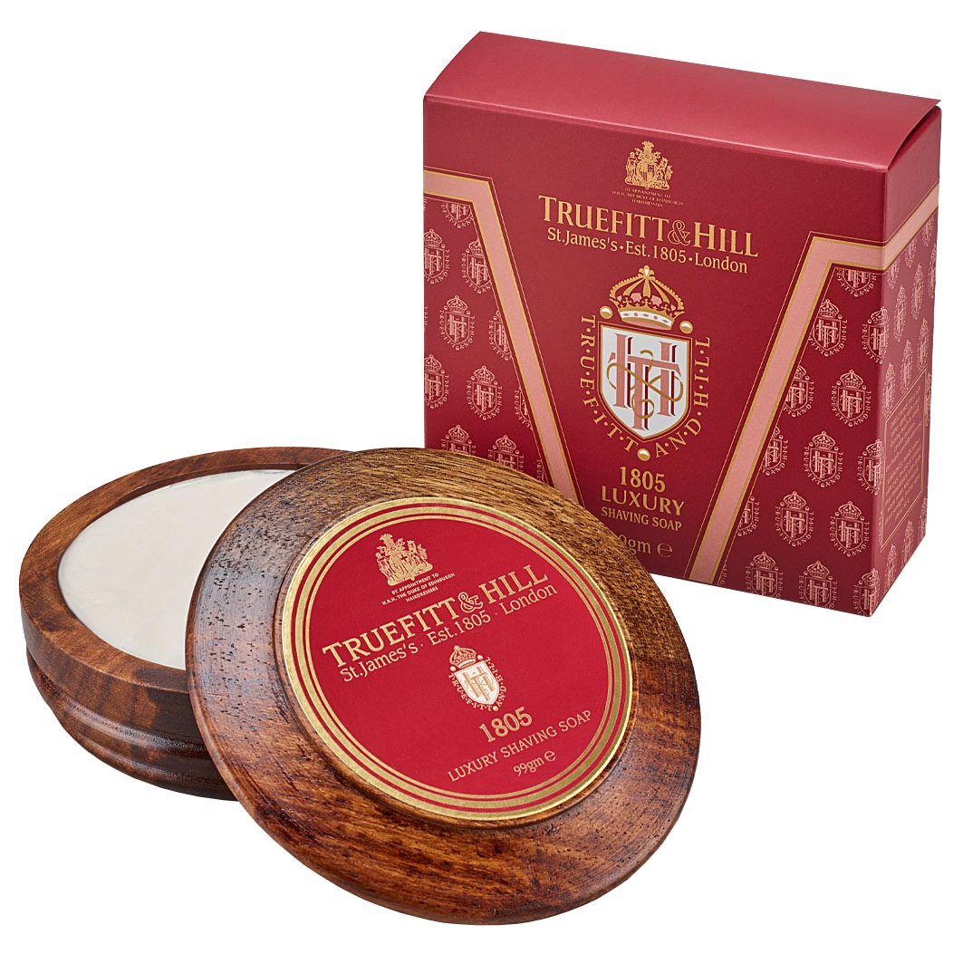 1805 Luxury Shaving Soap in Wooden Bowl