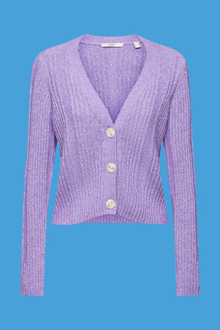 Gerippter Baumwoll-Cardigan