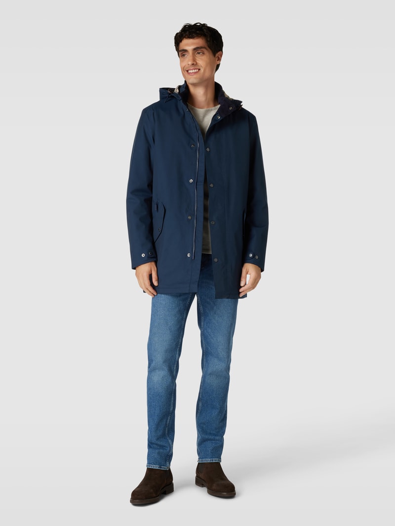 Jacke mit Pattentaschen Modell 'MAC' in marineblau