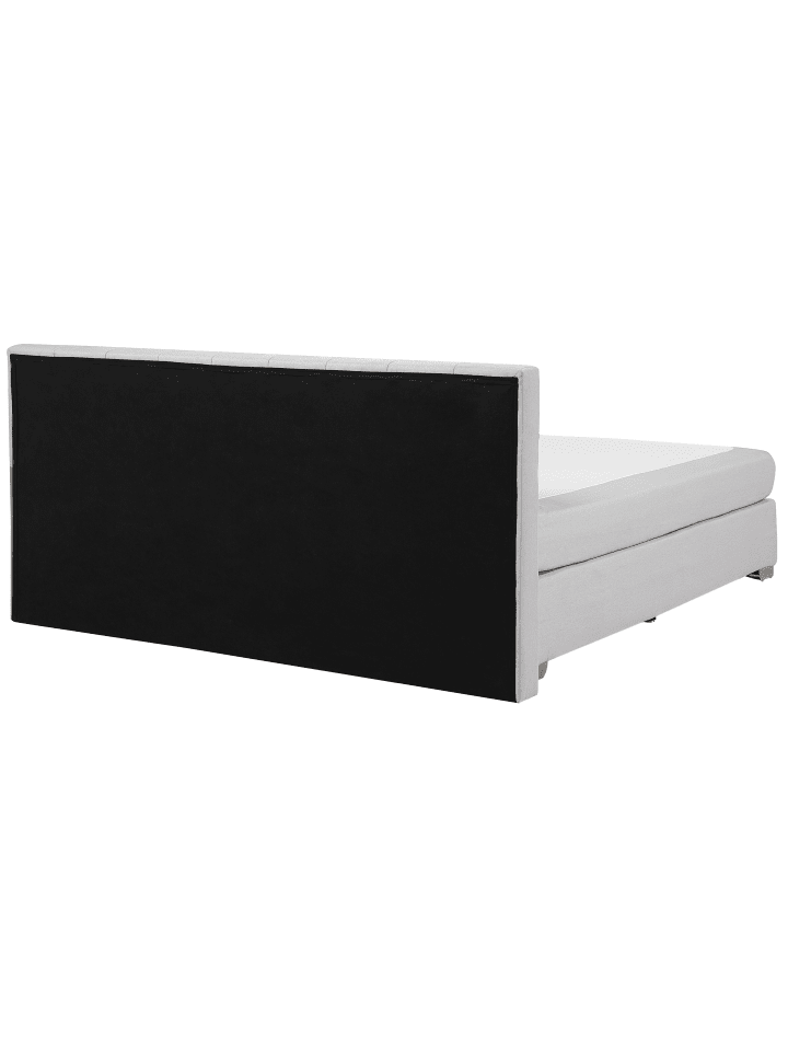 Beliani Doppelbett ADMIRAL in Grau/Silber - (W) 190 x (H) 90 x (L) 210 cm günstig kaufen onesize