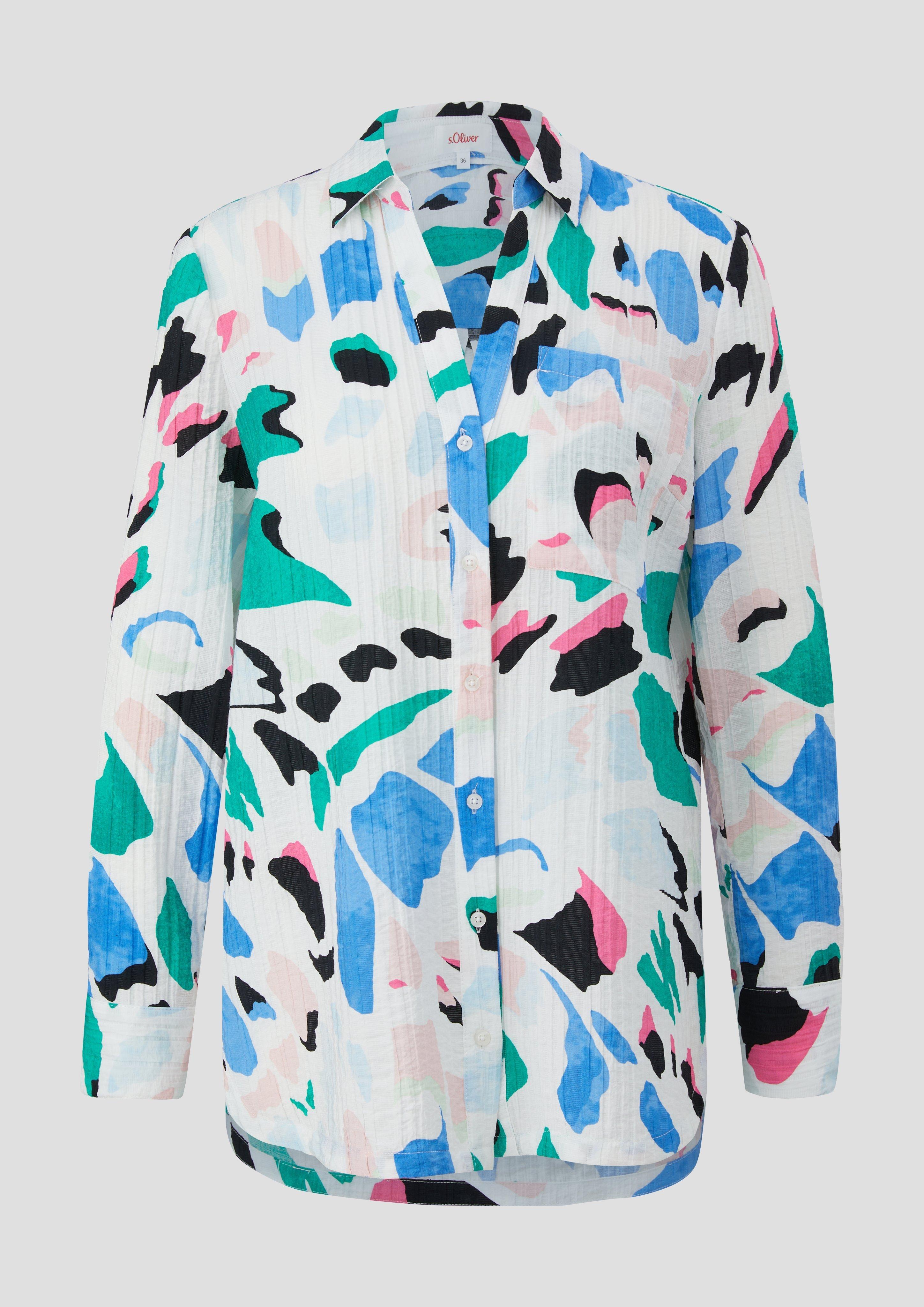 Longbluse aus Viskosemix  2128371-02A0