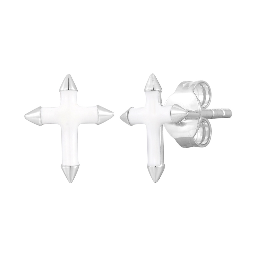 Glanzstücke München Boucles doreilles Croix Argent sterling en Argent Boucles d'oreilles