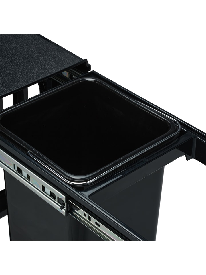 relaxdays Mülltrennsystem Schwarz 2x8L günstig kaufen onesize