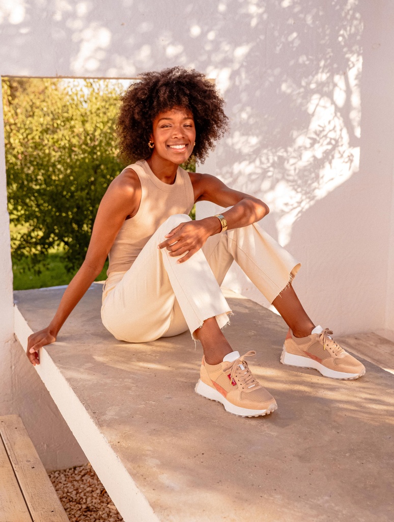 Foxie - Beige & Rose Sablé