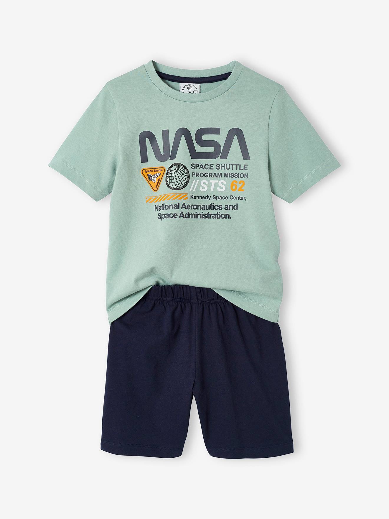 Pyjashort garçon NASA® vert d'eau