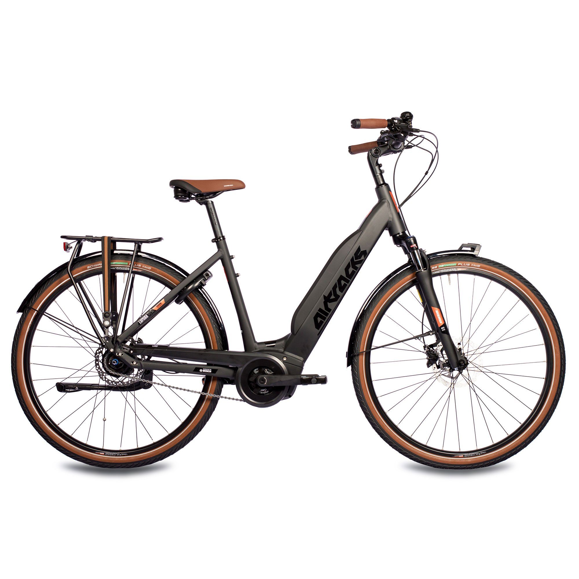 Airtracks E-Bike 28 Zoll Damen E-Bike BOSCH City LS LUMINA ACTIVE PLUS LINE 500 Wh, 8 Gang, Nabenschaltung, Mittelmotor, 500 Wh Akku, City Low Step Fahrrad SHIMANO NEXUS 8 45cm 50cm - 2023