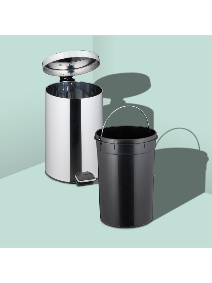 relaxdays Mülleimer in Silber - 20 Liter günstig kaufen onesize