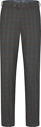MEYER Chino-Hose Baumwoll-Woll Check Chino