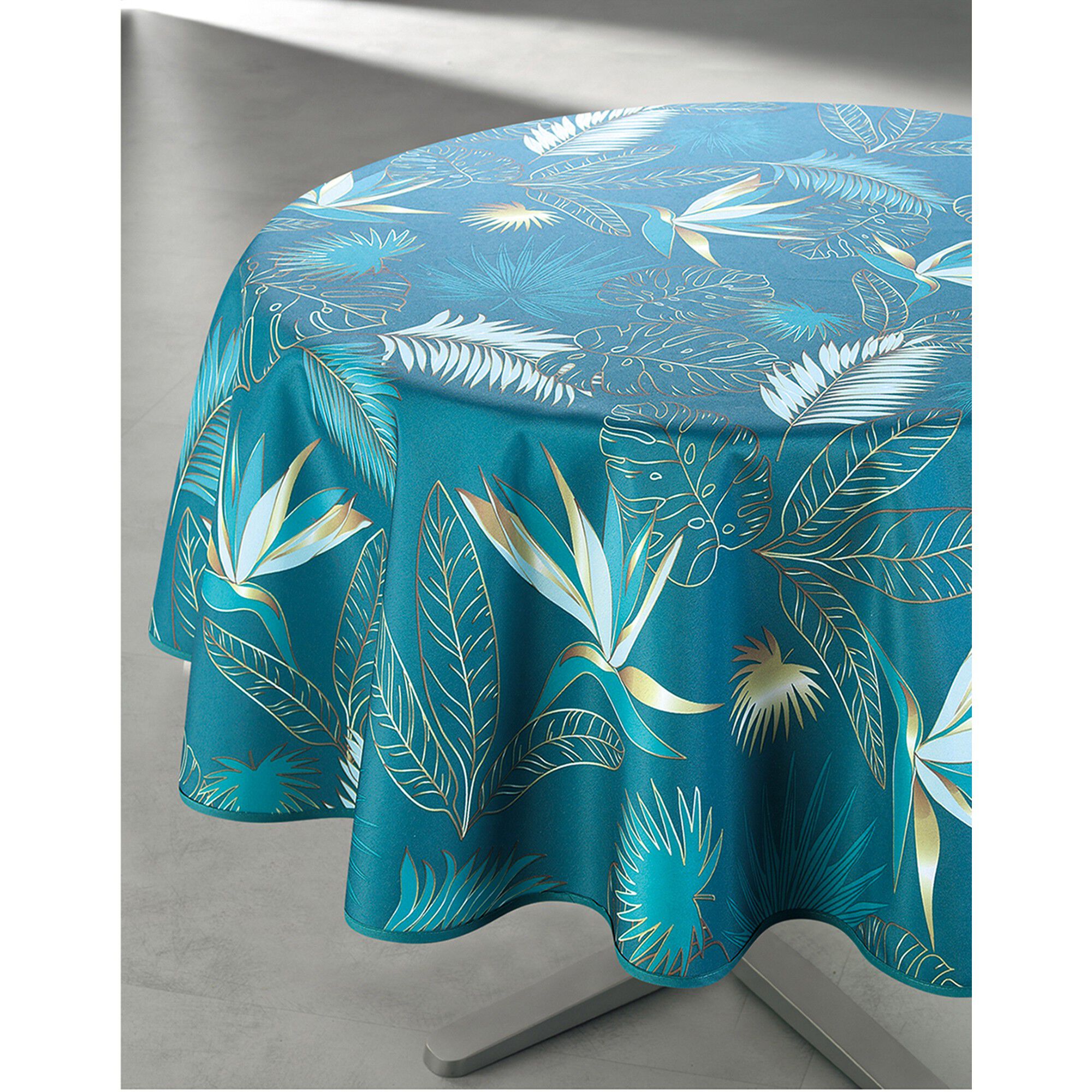 Nappe Vahinée polyester imprimé feuillage