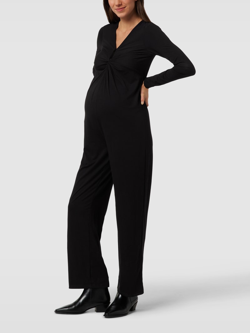 Umstands-Jumpsuit mit Knotendetail Modell 'Rylan Tess' in schwarz