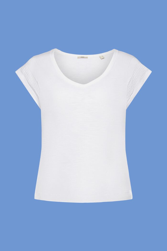 T-Shirt mit V-Ausschnitt, 100 % Baumwolle