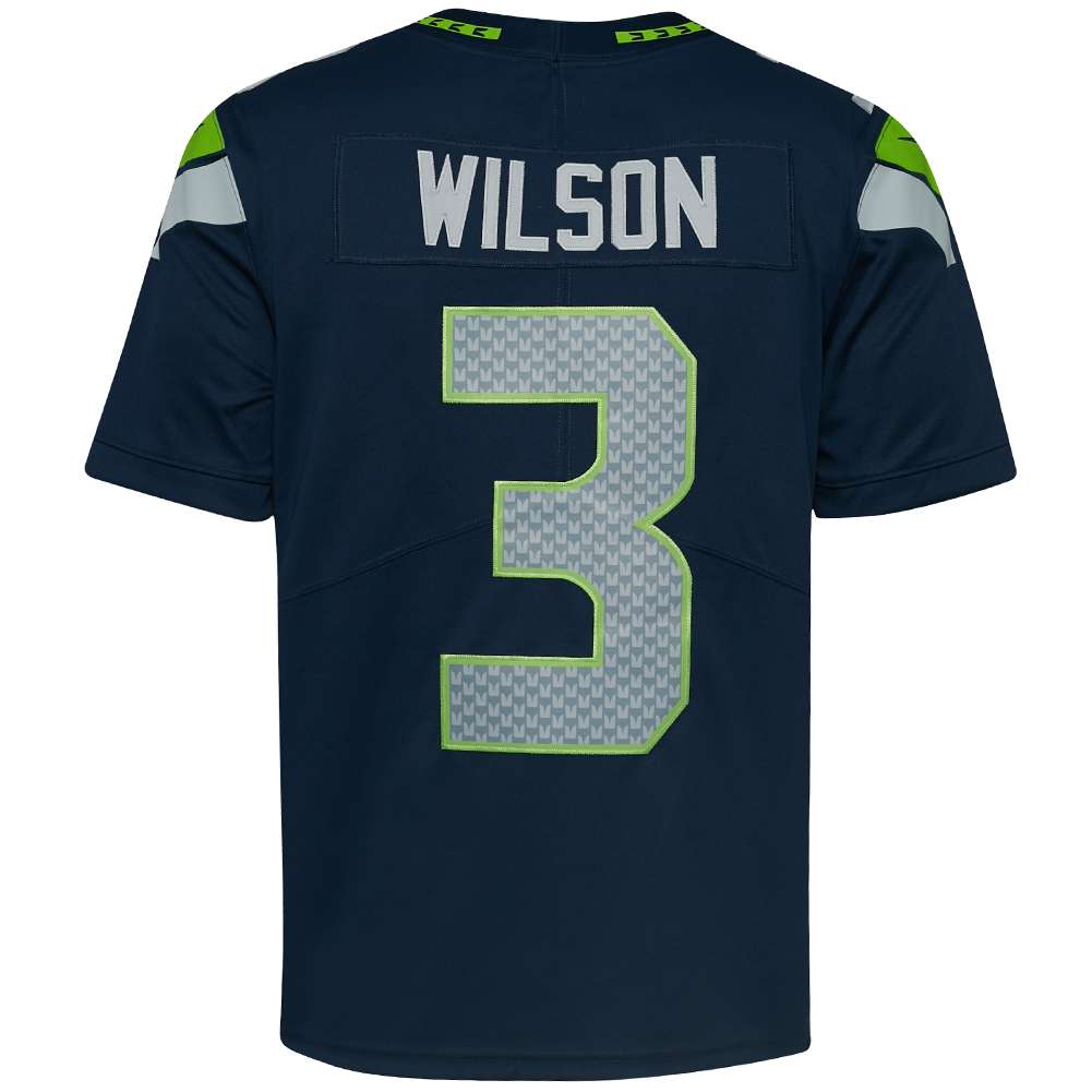 Seattle Seahawks NFL Nike #3 Russell Wilson Herren American Football Trikot
