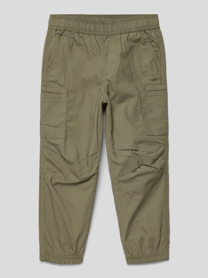 Hose mit seitlichen Eingrifftaschen in olivgrün