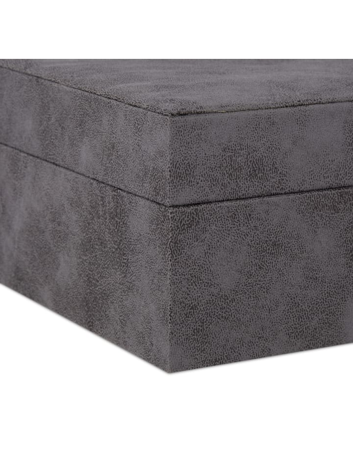relaxdays Schmuckkästchen in Grau - (B)29 x (H)10 x (T)20 cm günstig kaufen onesize