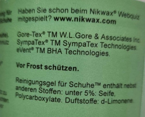 Nikwax ~ Reinigungsgel für Schuhe ~ 300ml Sprühflasche