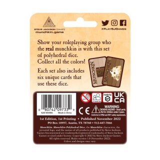 Munchkin Dice Set Tan/Brown (7)