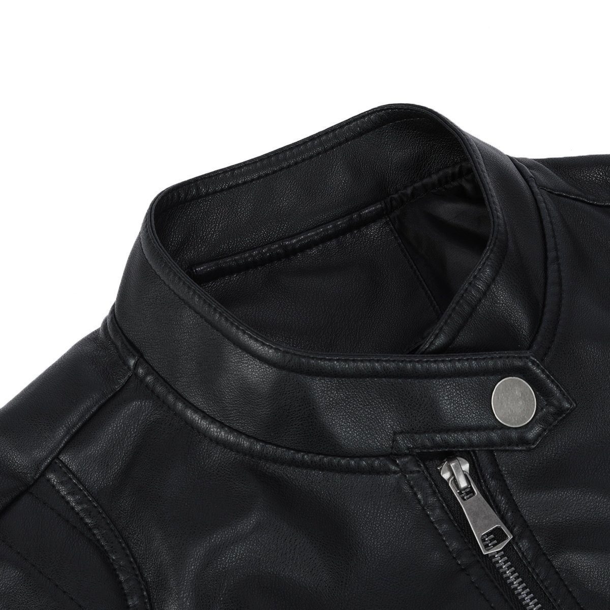 Allthemen Lederjacke PY08-01 mit Stehkragen