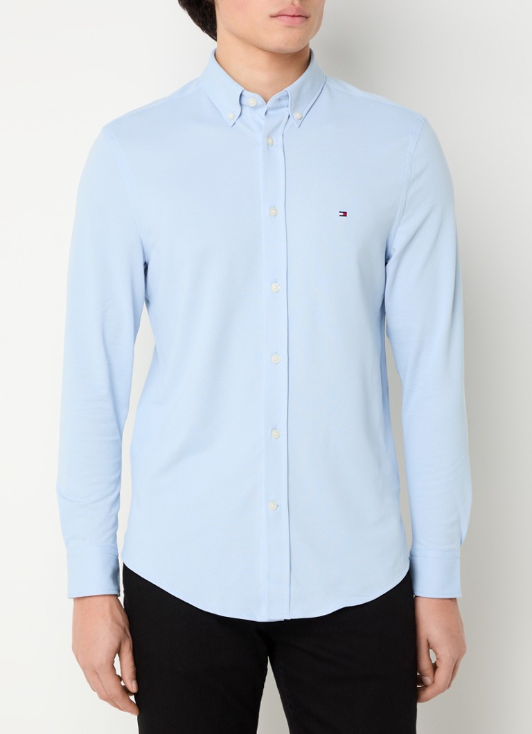 Tommy Hilfiger slim fit košulja od pike pamuka s logotipom