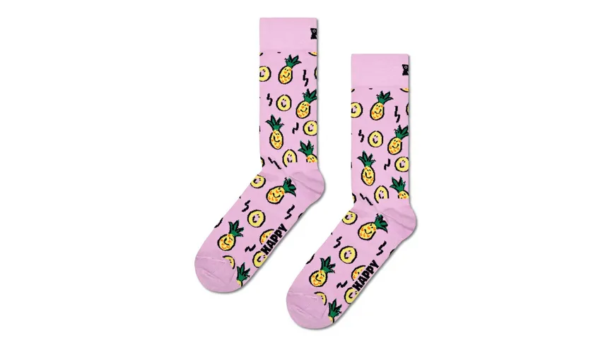 Happy Socks Damen Socken Pineapple Light Purple