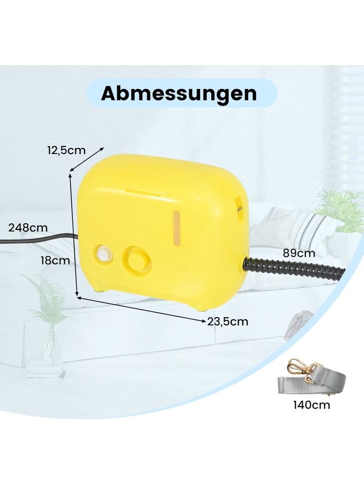 COSTWAY Dampfreiniger 1500W Aufheizzeit 10s in Gelb günstig kaufen onesize