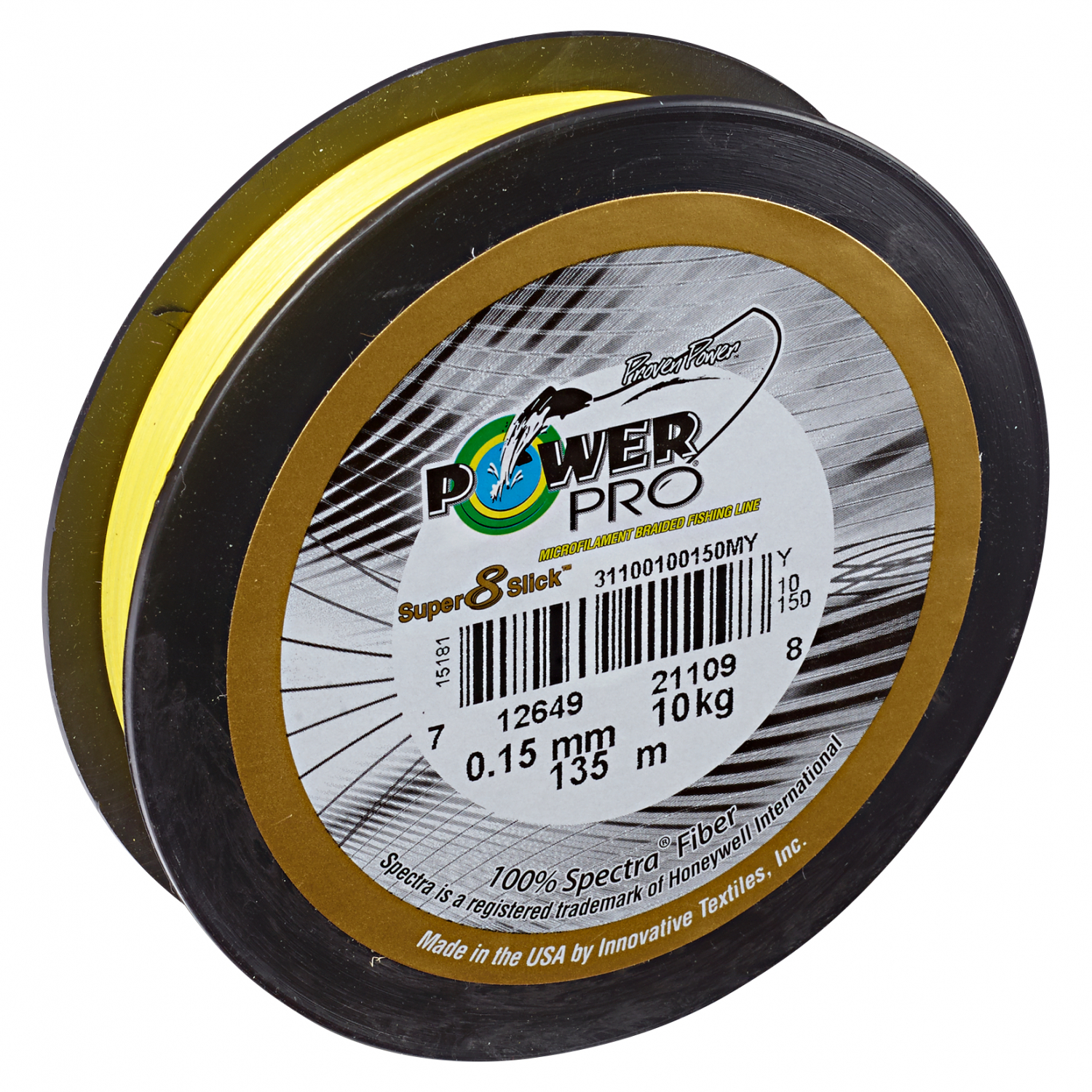 Power Pro Angelschnur Super 8 Slick (gelb, 135 m)