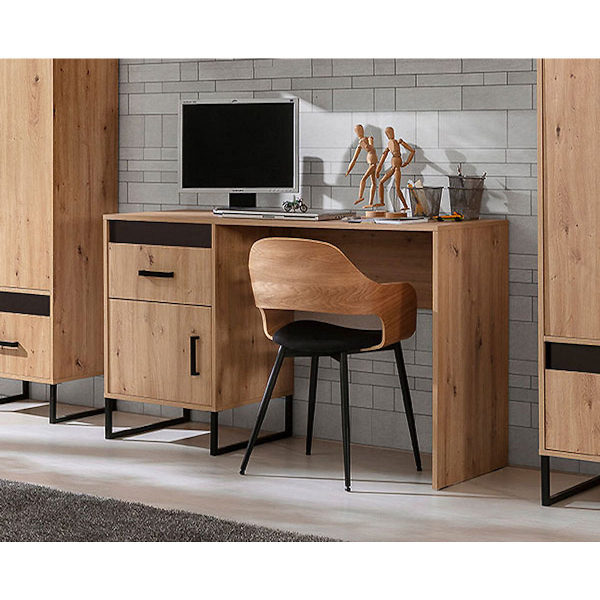 Schreibtisch Bürotisch Lamelix 135x50x83cm
