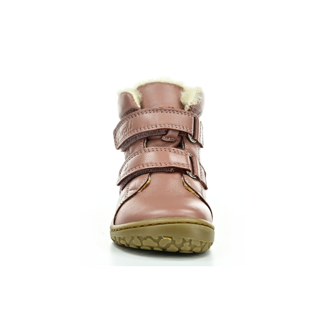 Lurchi Nik Nappa Ambra Rose rosa gefütterte Barfuß-Stiefeletten