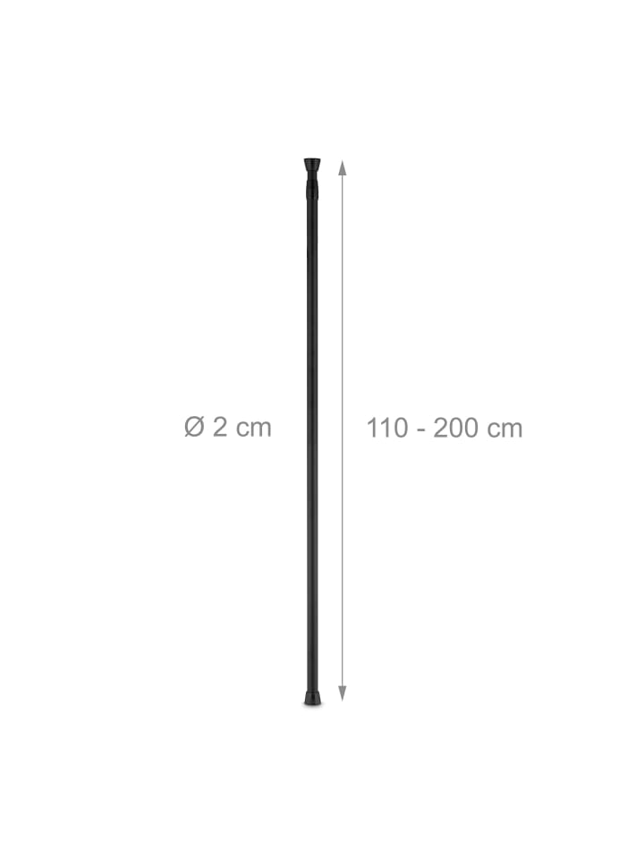 relaxdays Teleskopstange in Schwarz - (L)110–200 cm günstig kaufen onesize