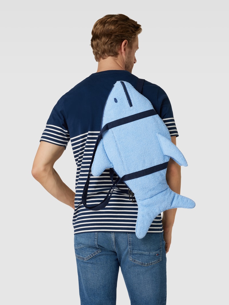 Rucksack aus Frottee mit Zier-Applikationen Modell 'TERRY' in blau